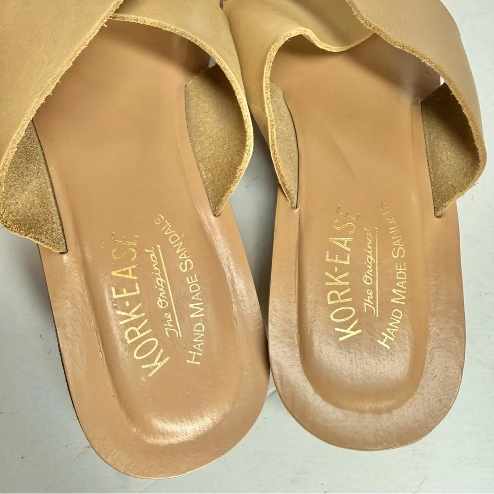 Kork-Ease Women's Cream Wedge Comfort Sandals Size 9‎